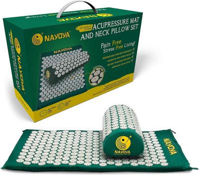 NAYOYA Neck and Back Pain Relief – Acupressure Mat and Neck Pillow Set _evareviews NAYOYA Neck and Back Pain Relief - Acupressure Mat and Neck Pillow Set _evareviews