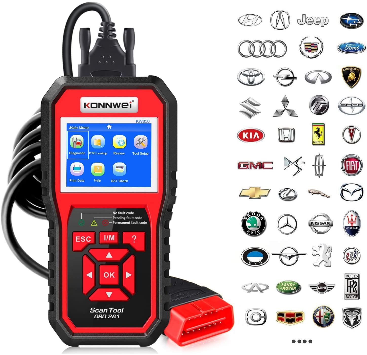 KONNWEI KW850 Professional OBD2 Scanner_evareviews
